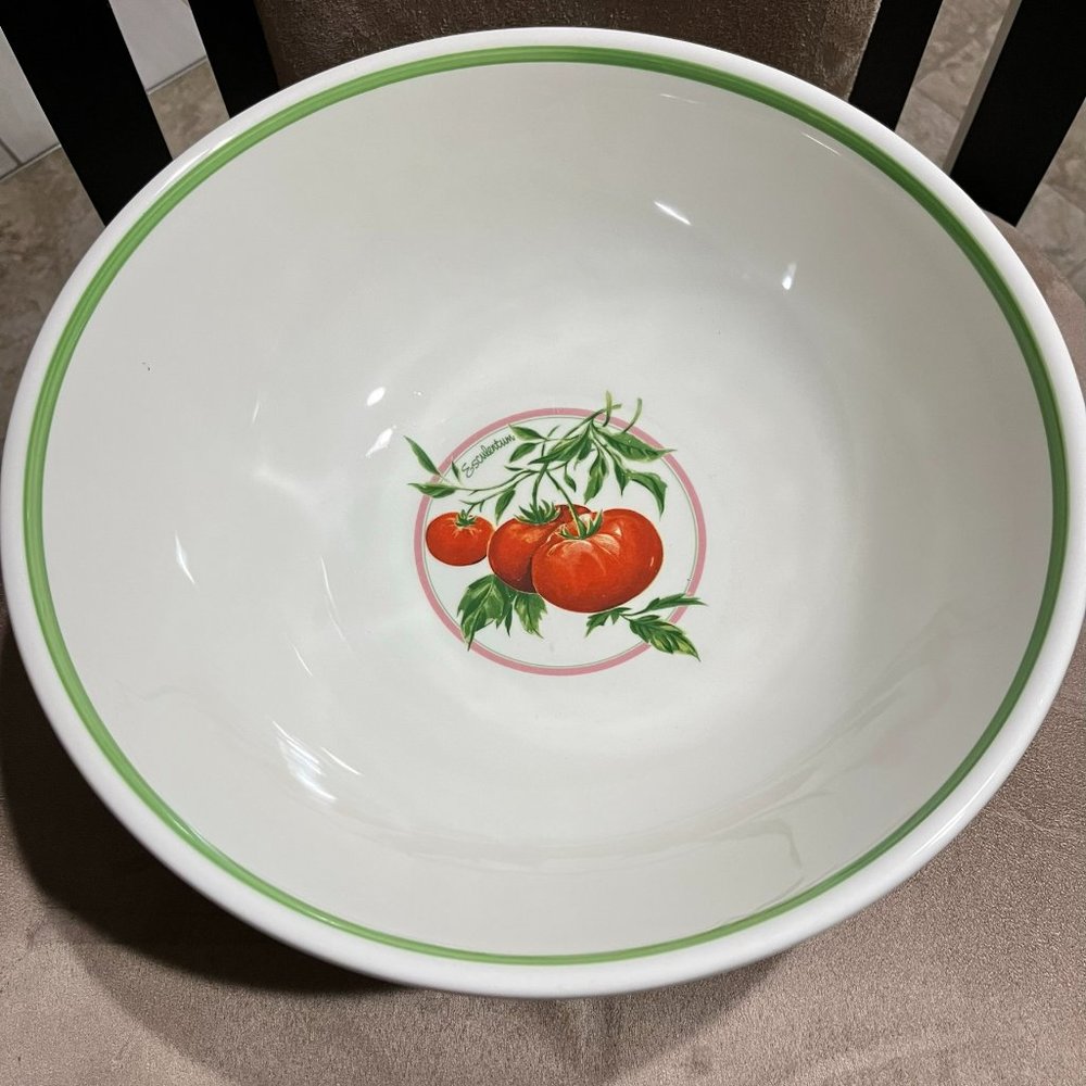 Large 12" Himark Pasta or Vegetable Serving Bowl with Tomatoes / Esculentum